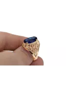 Saphir Or jaune 14 carats Anneau Bijoux vintage vrc074y